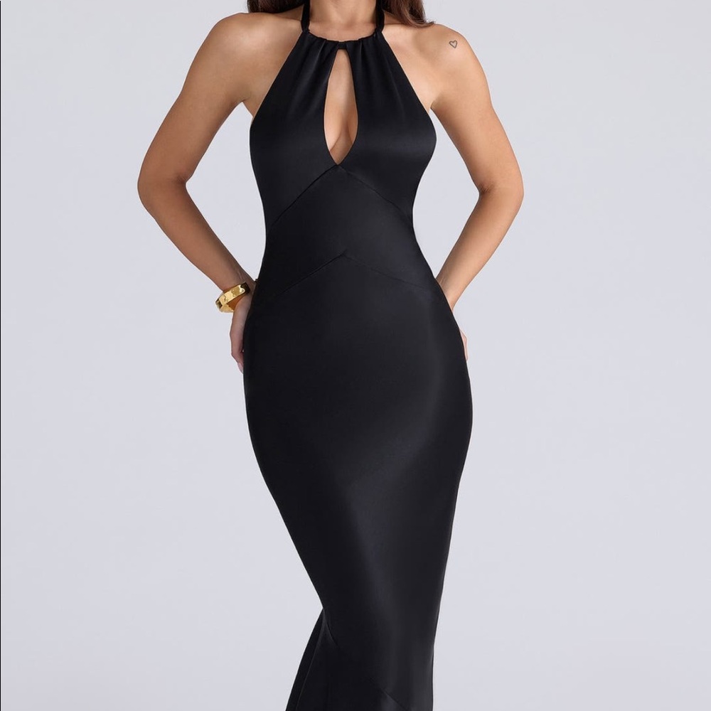 House of CB black mermaid gown